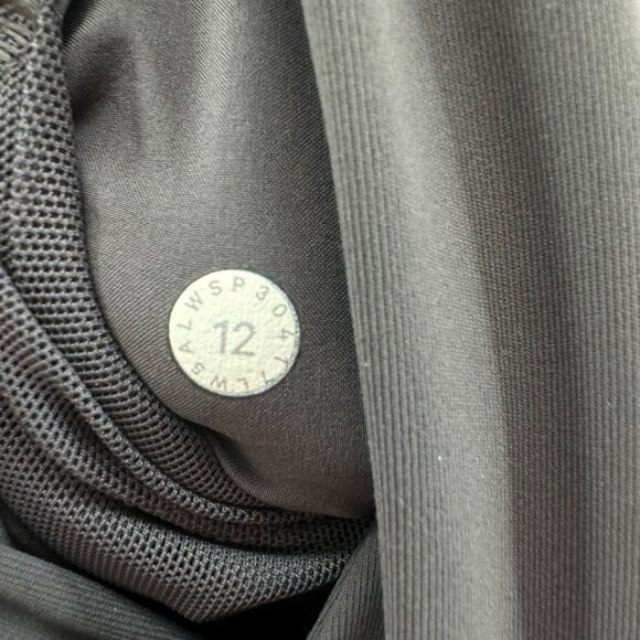 Lululemon Dark Shadow On the Fly 7/8 Crop Pant Womens Size 12 High Rise Slim Fit - Picture 11 of 14